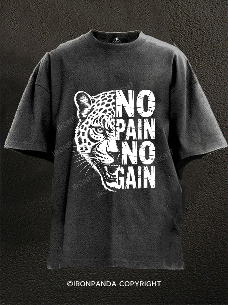 NO PAIN NO GAIN Washed Gym Shirt