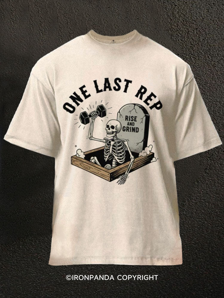 RISE AND GRIND Washed Gym Shirt