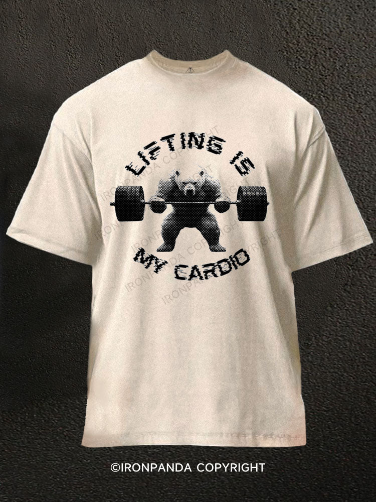 Lifting is my cardio Washed Gym Shirt