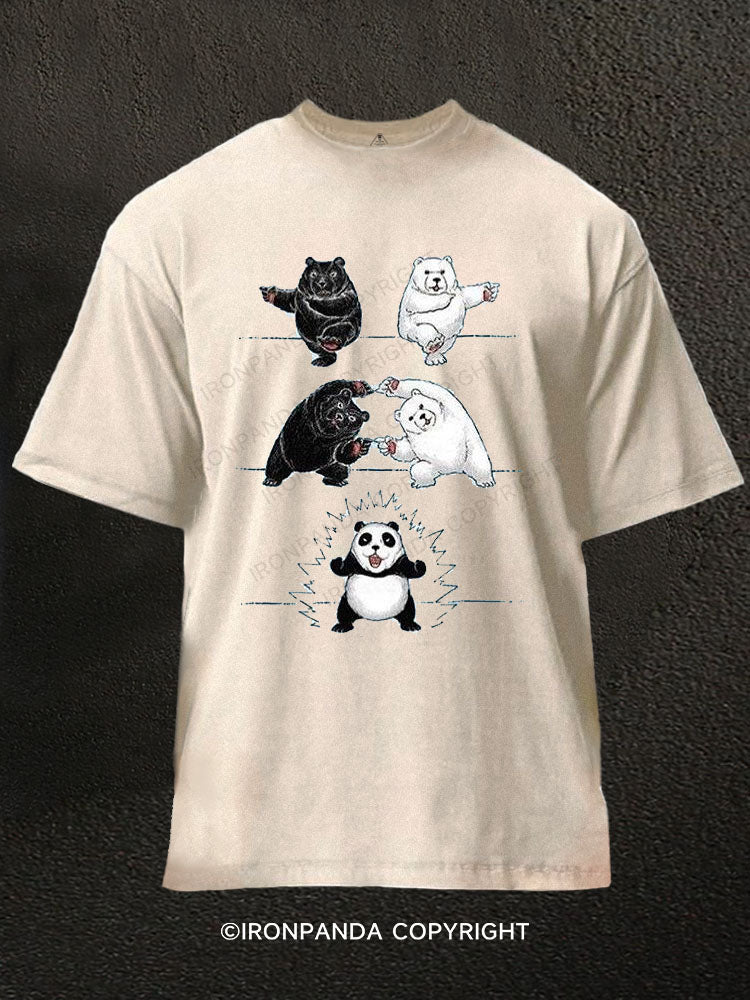 panda Washed Gym Shirt