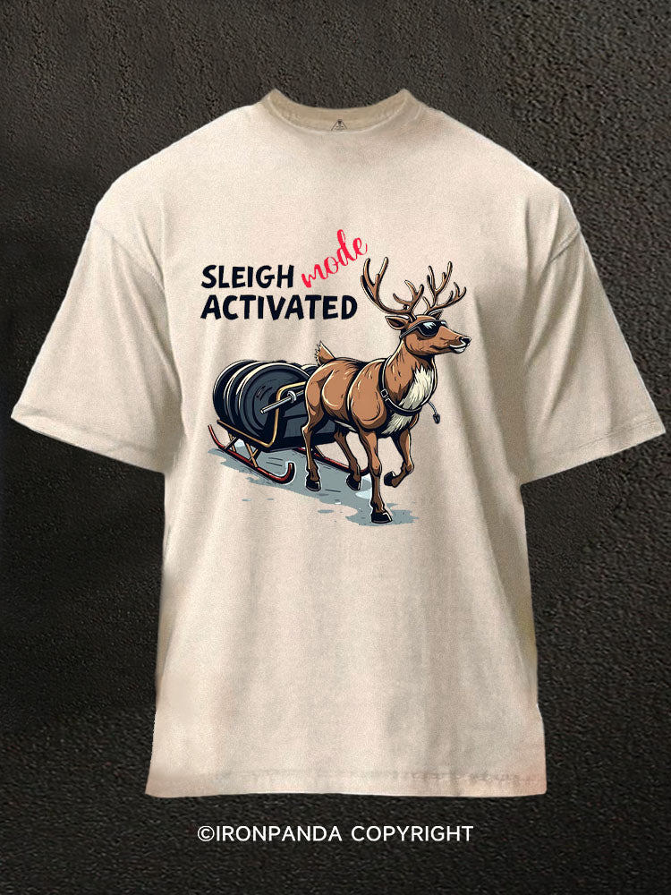 SLEIGH mode ACTIVATED Washed Gym Shirt