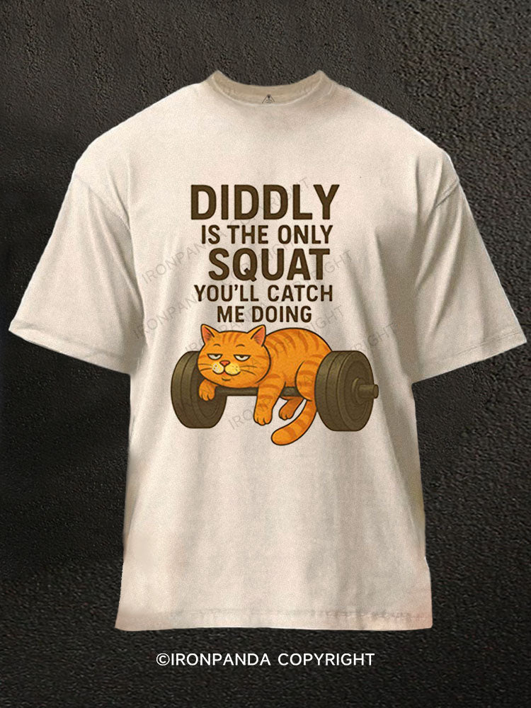 Diddly is the only squat you’ll catch me doing Washed Gym Shirt