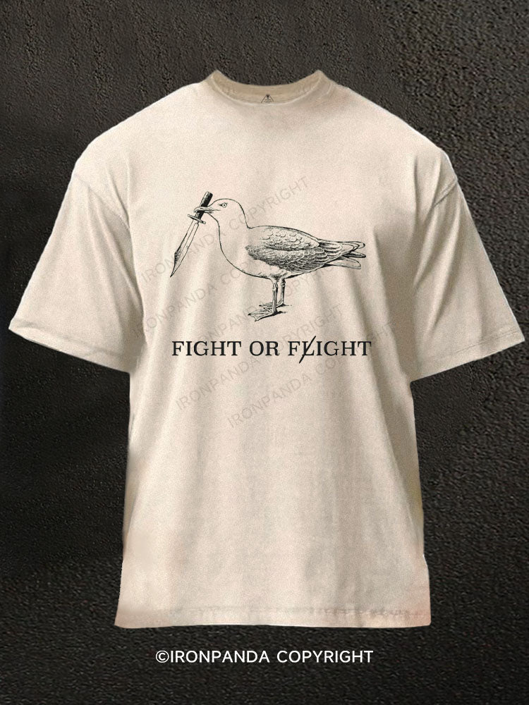 FIGHT OR FLIGHT Washed Gym Shirt