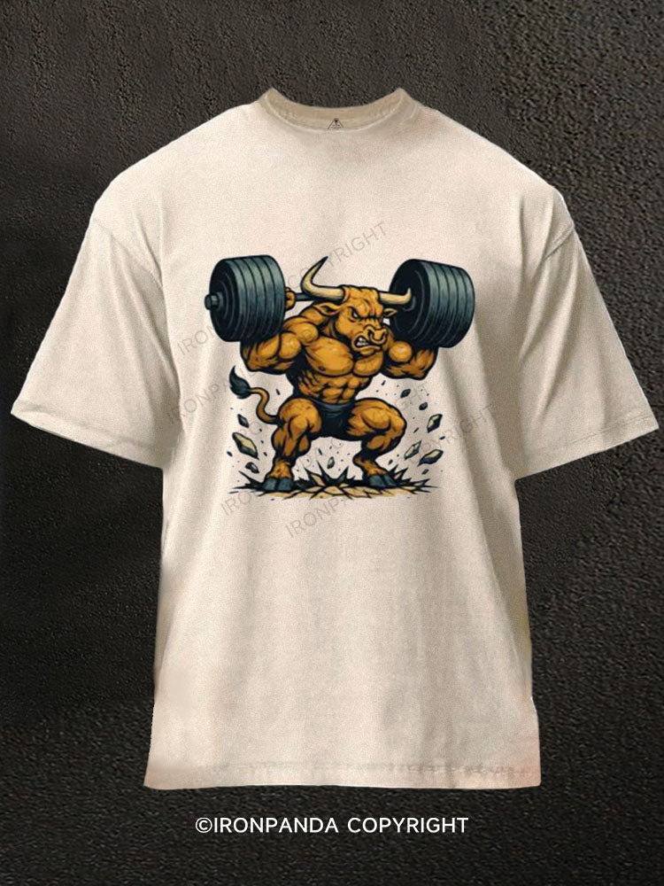 Muscle Bull Washed Gym Shirt