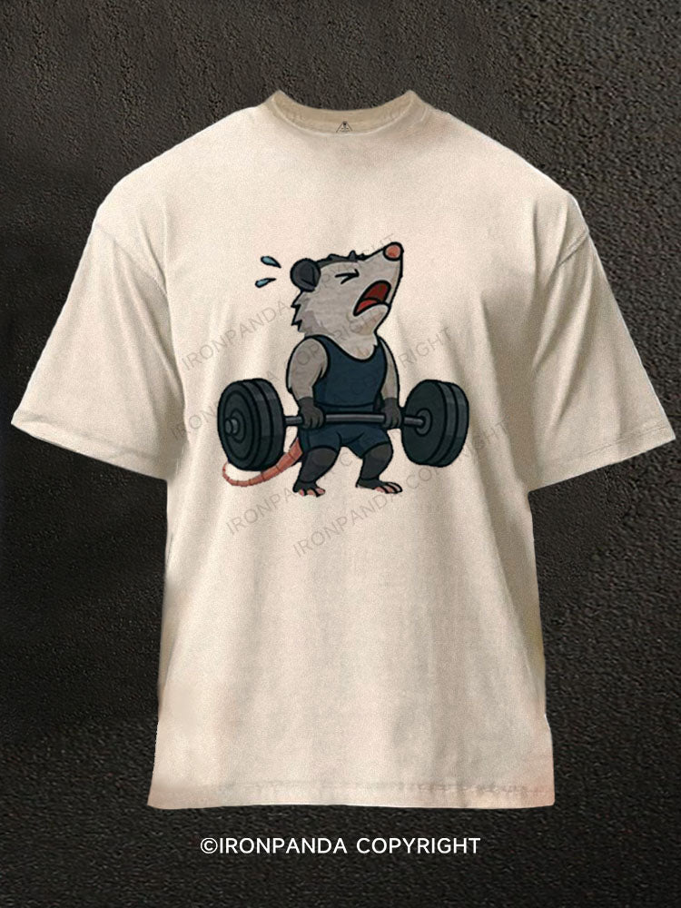 gym rat Washed Gym Shirt