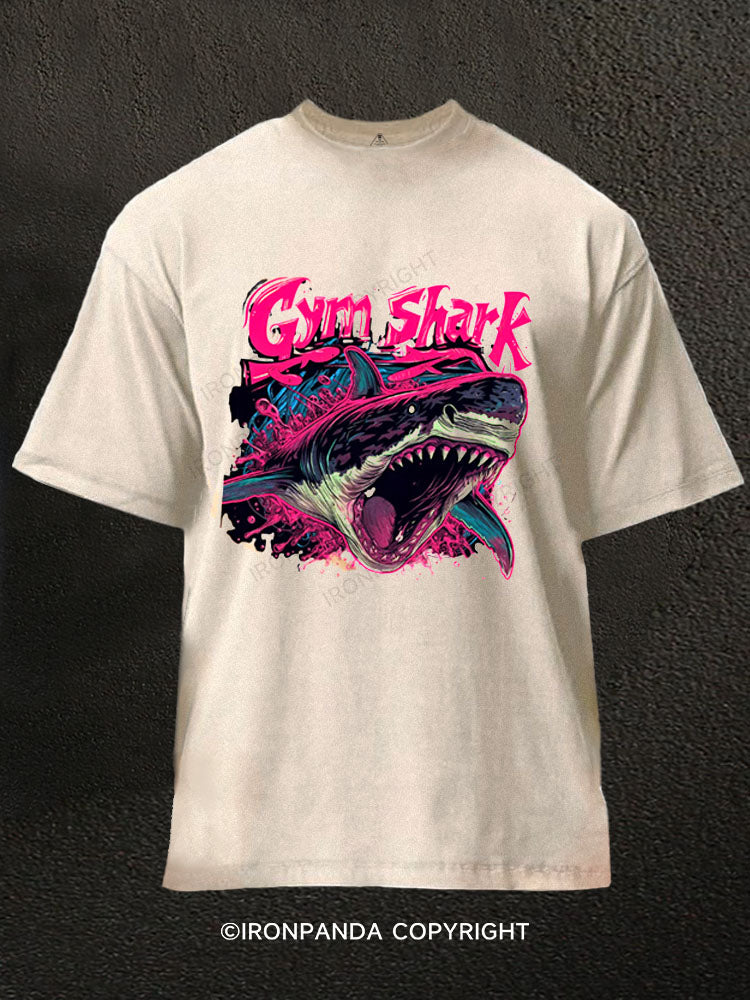 Shark Washed Gym Shirt