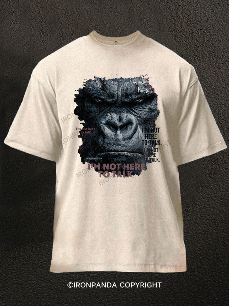 IM NOT HERE TO TANK Washed Gym Shirt