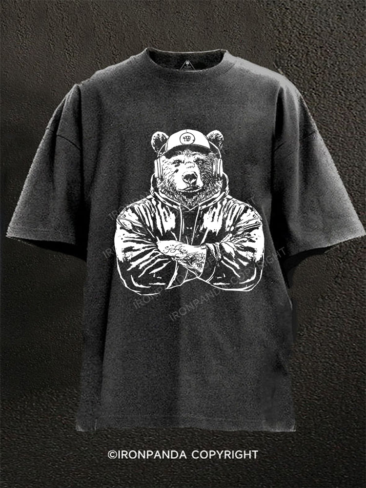 I'M NOT HERE TO TALK Washed Gym Shirt