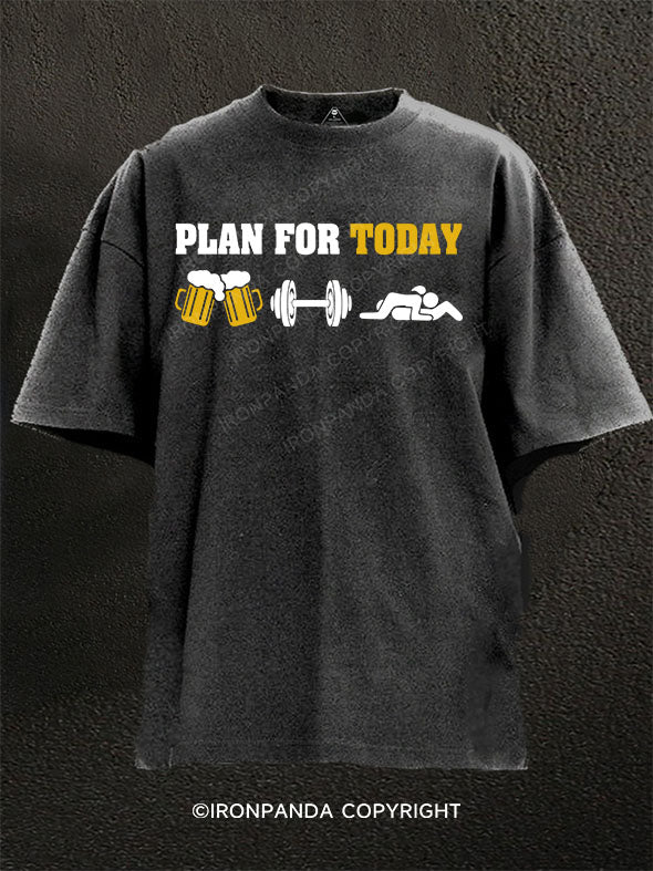 PLAN FOR TODAY Washed Gym Shirt