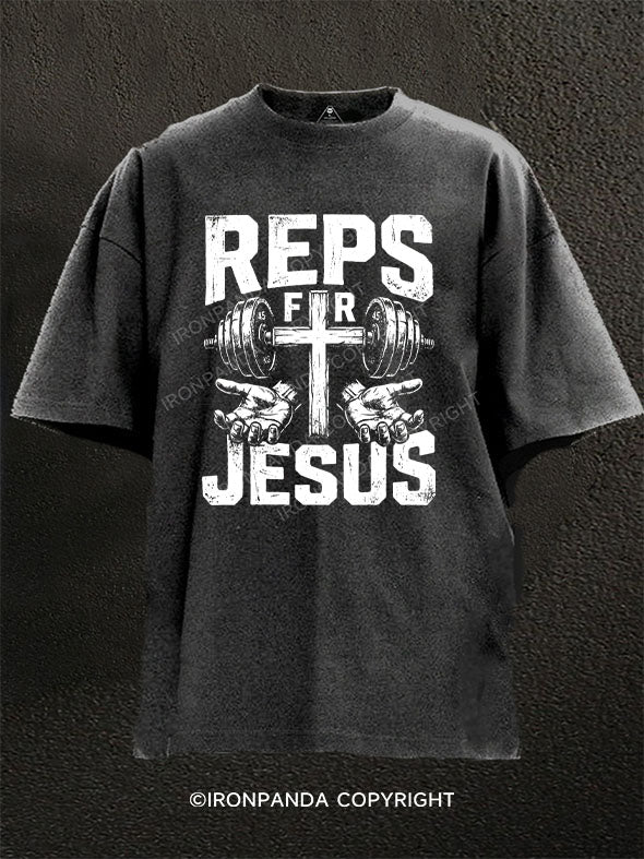 REPS FOR JESUS Washed Gym Shirt