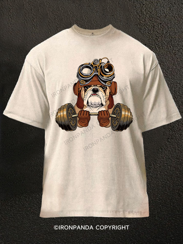 Steel Pup Fitness Washed Gym Shirt