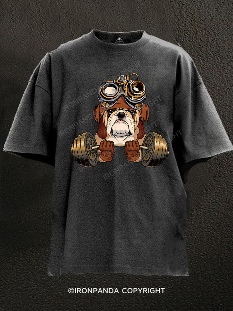 Steel Pup Fitness Washed Gym Shirt