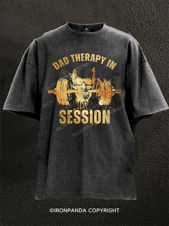 Dad Therapy In Session Washed Gym Shirt