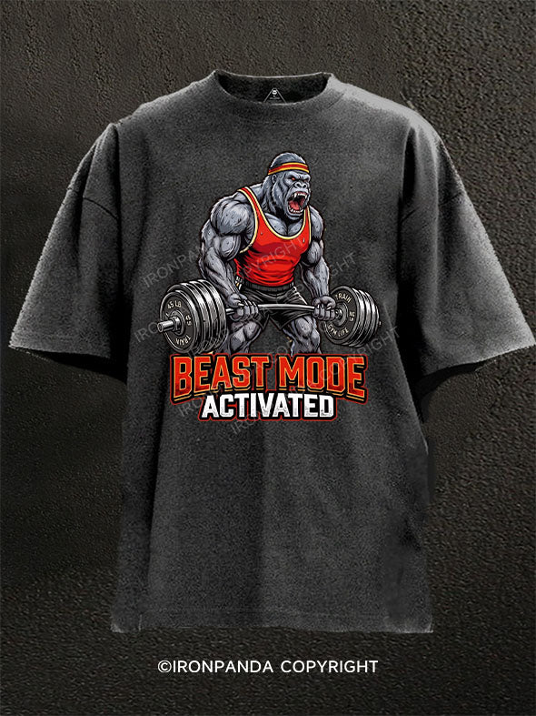 Beast Mode Gorilla Washed Gym Shirt