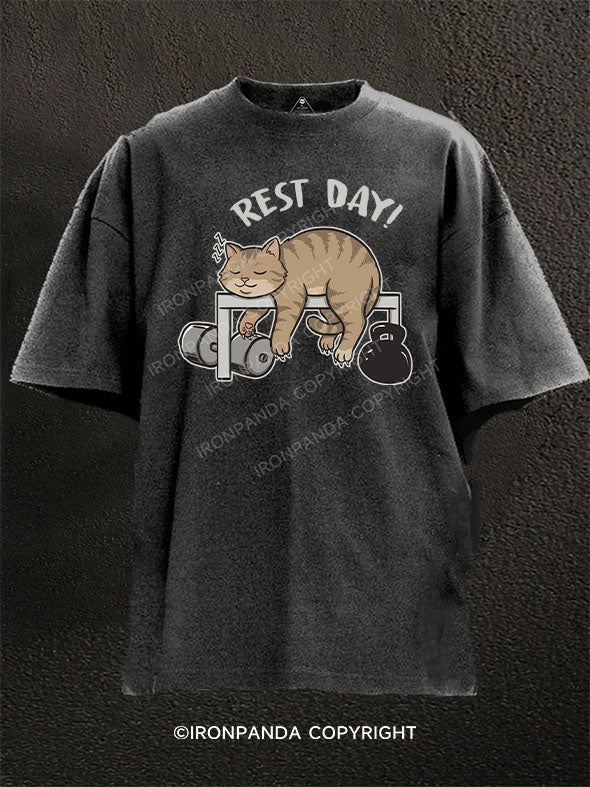 Rest Day Washed Gym Shirt