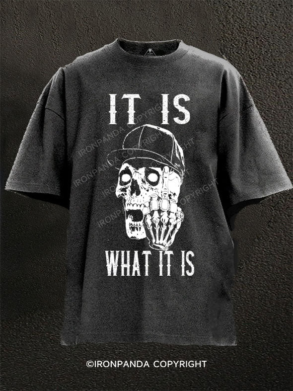 IT IS WHAT IT IS Washed Gym Shirt