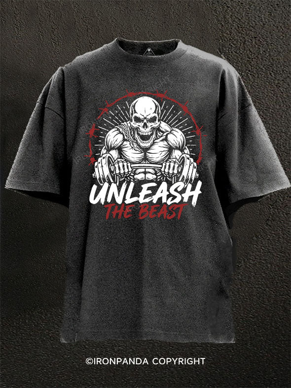 UNLEASH THE BEAST Washed Gym Shirt
