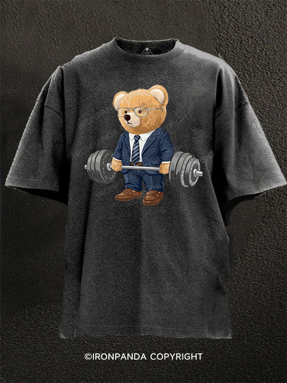 Exercise Bear Washed Gym Shirt