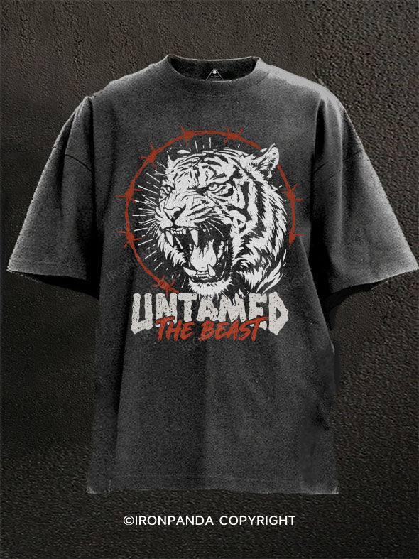 UNTAMED THE BEAST Washed Gym Shirt