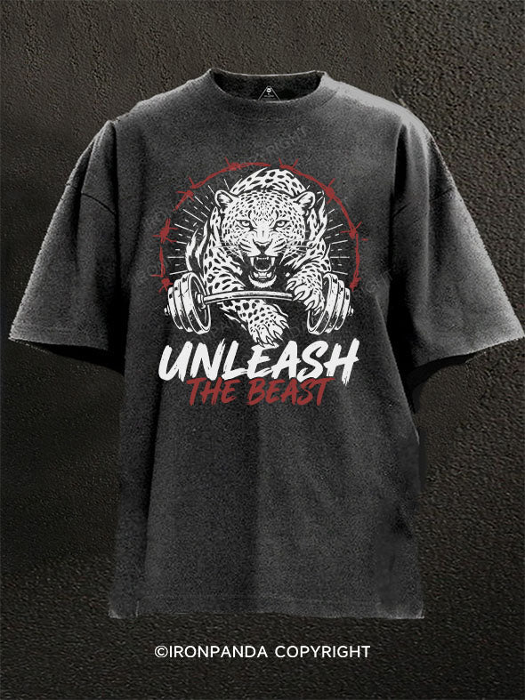 UNLEASH THE BEAST Washed Gym Shirt