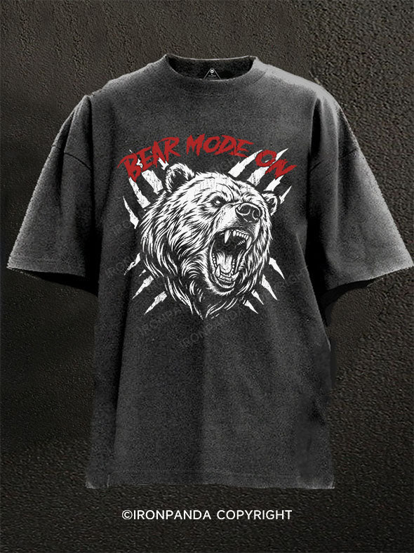 BEAR MODE ON Washed Gym Shirt