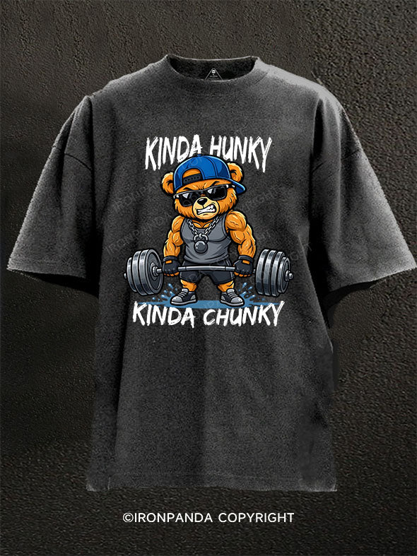 Kinda Hunky Kinda Chunky Washed Gym Shirt