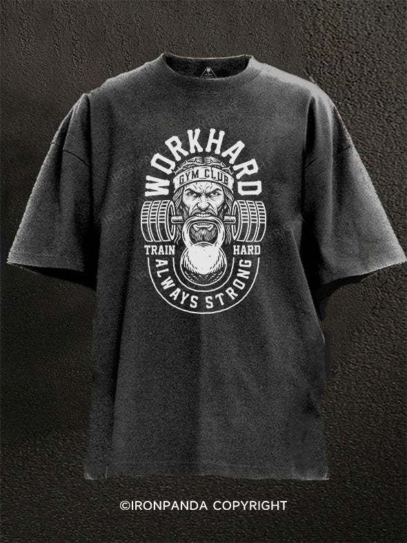Work Hard Washed Gym Shirt
