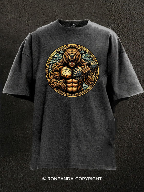 BEAR FURY  Washed Gym Shirt