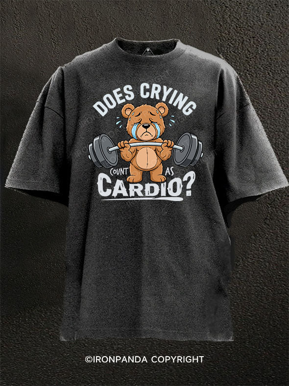 Does crying count as cardio? Washed Gym Shirt