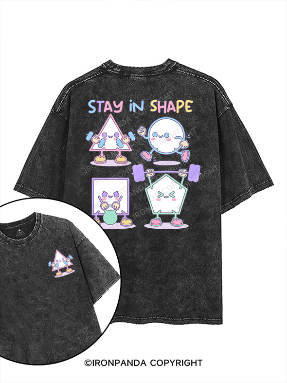 STAY IN SHAPE printed Gym Shirt