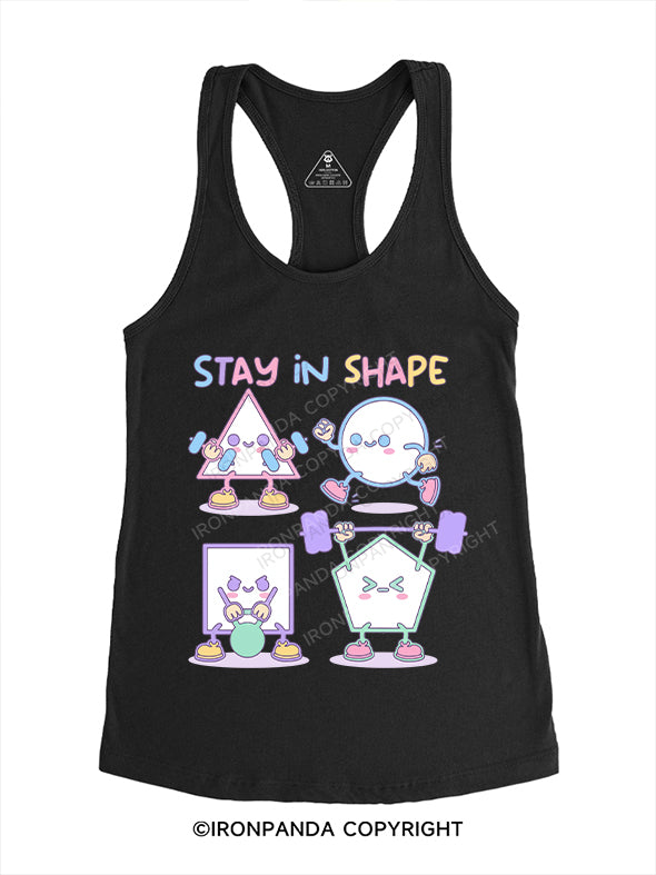 STAY IN SHAPE Gym Racerback Tank