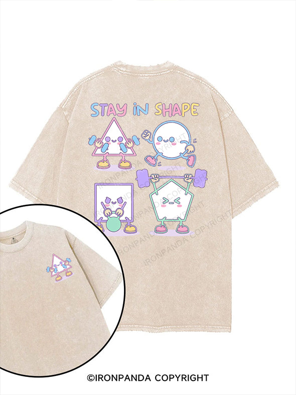 STAY IN SHAPE printed Gym Shirt