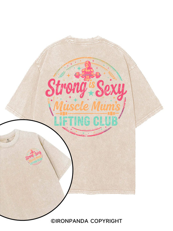 strong is sexy printed Gym Shirt