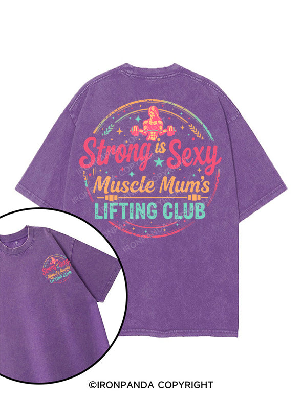 strong is sexy printed Gym Shirt