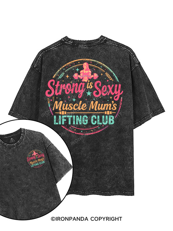 strong is sexy printed Gym Shirt
