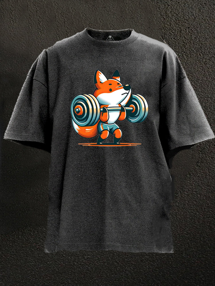 Fit Fox IronPandafit Fox Lifting Weights Washed Gym Shirt For Sale