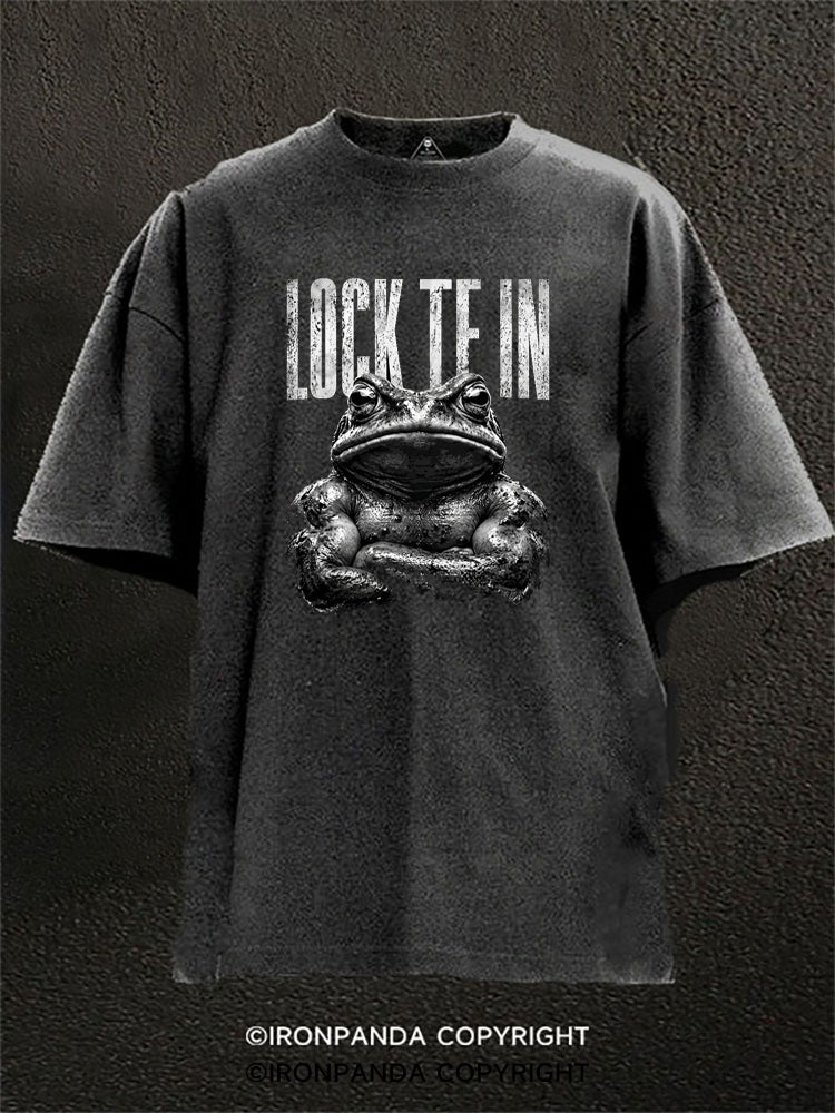 Lock Me In Frog Washed Gym Shirt