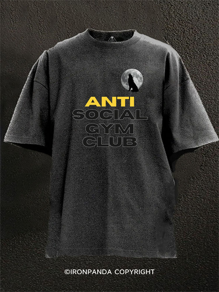 Anti social gym club Washed Gym Shirt