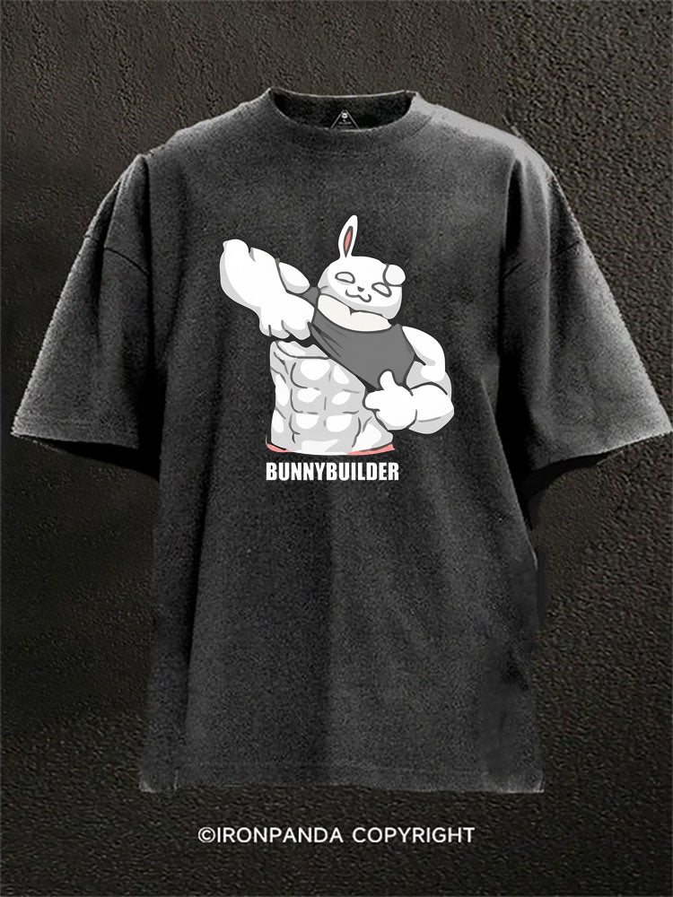 Bunnybuilder Easter bodybuilding Washed Gym Shirt