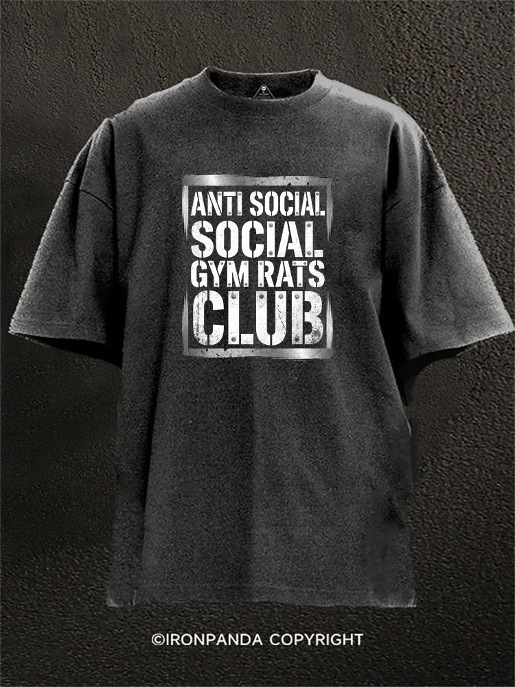 Anti Social Social Gym Rats Club Washed Gym Shirt