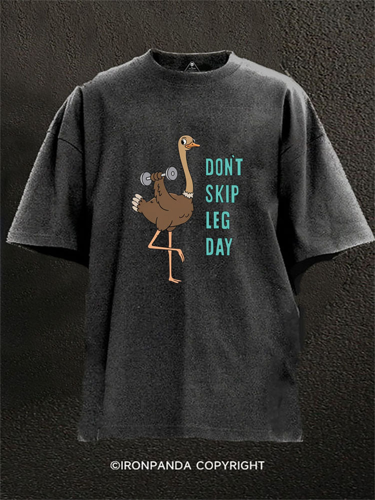 Don't Skip Leg Day Washed Gym Shirt
