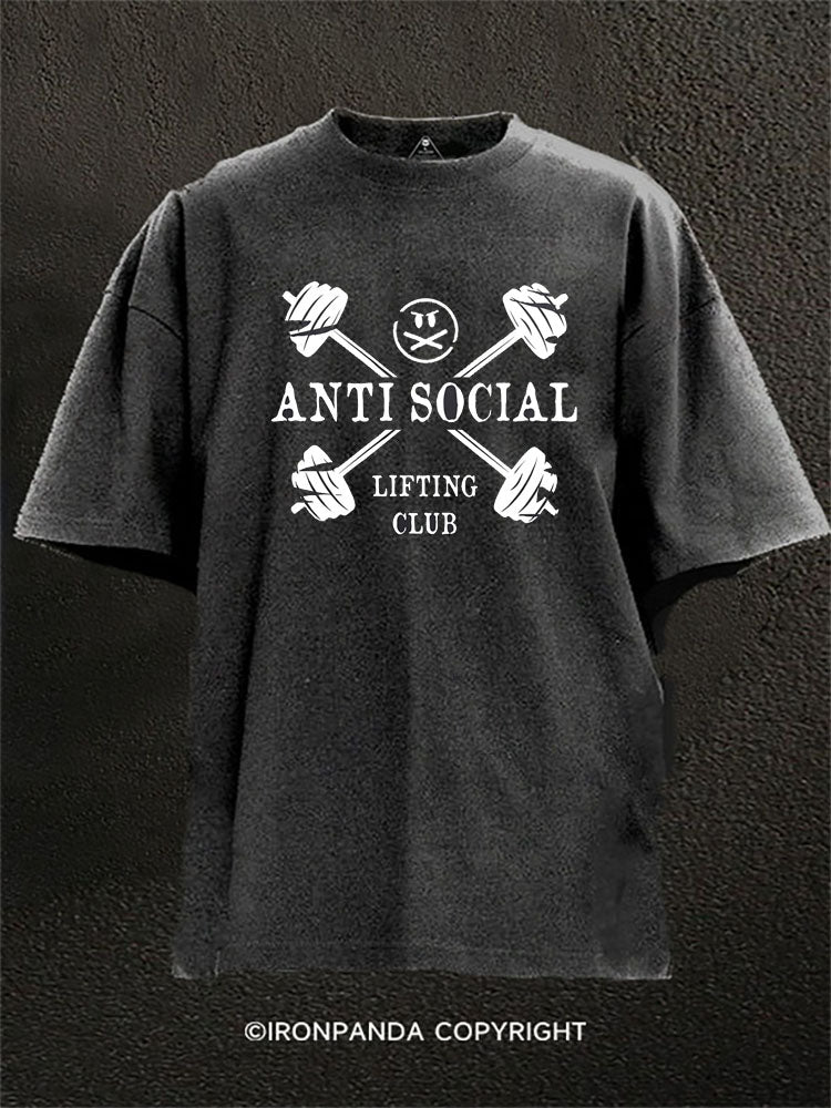 Anti Social Lifting Club Washed Gym Shirt