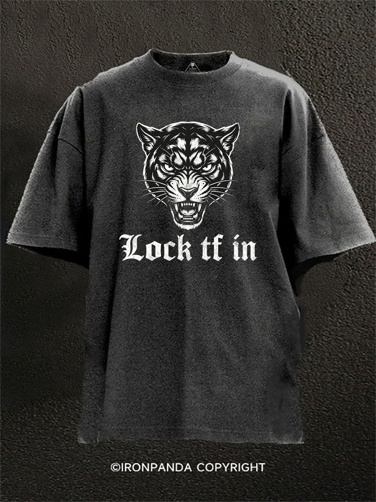 Lock Tf In Panther  Washed Gym Shirt