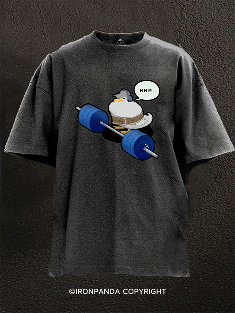 Hmm Duck Lifting Washed Gym Shirt