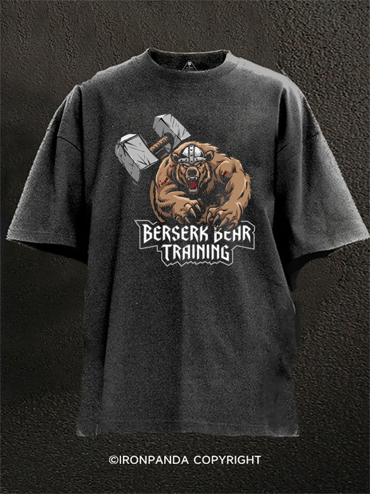 Berserk Bear Training Viking Hammer Washed Gym Shirt