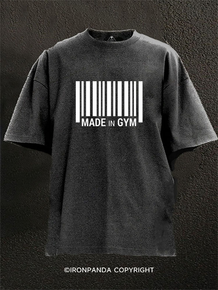 Made in Gym Barcode Washed Gym Shirt