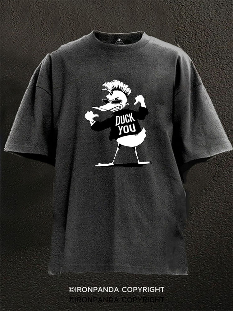 Duck You Punk Duck Washed Gym Shirt
