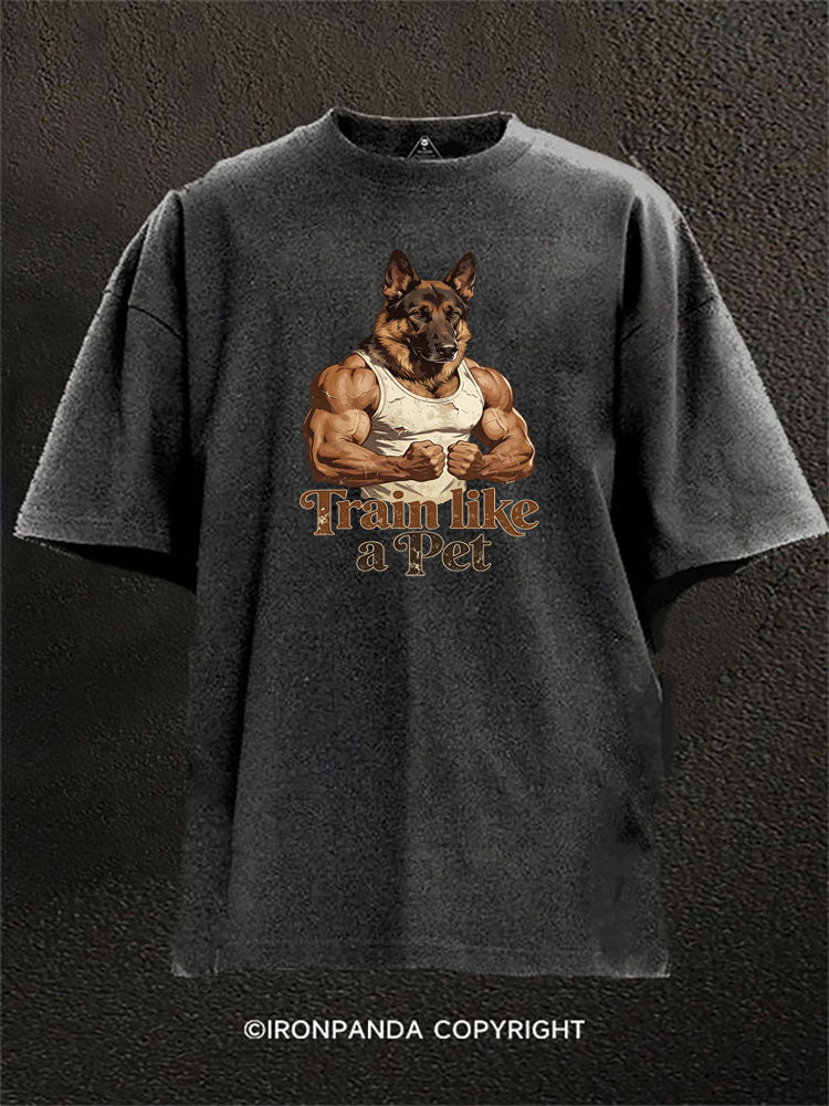 Train Like A Pet Dog Washed Gym Shirt