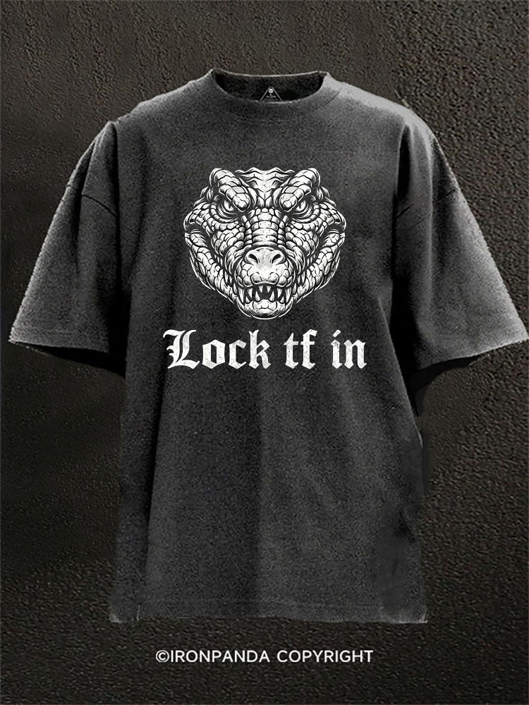 Lock Tf In Crocodile Washed Gym Shirt