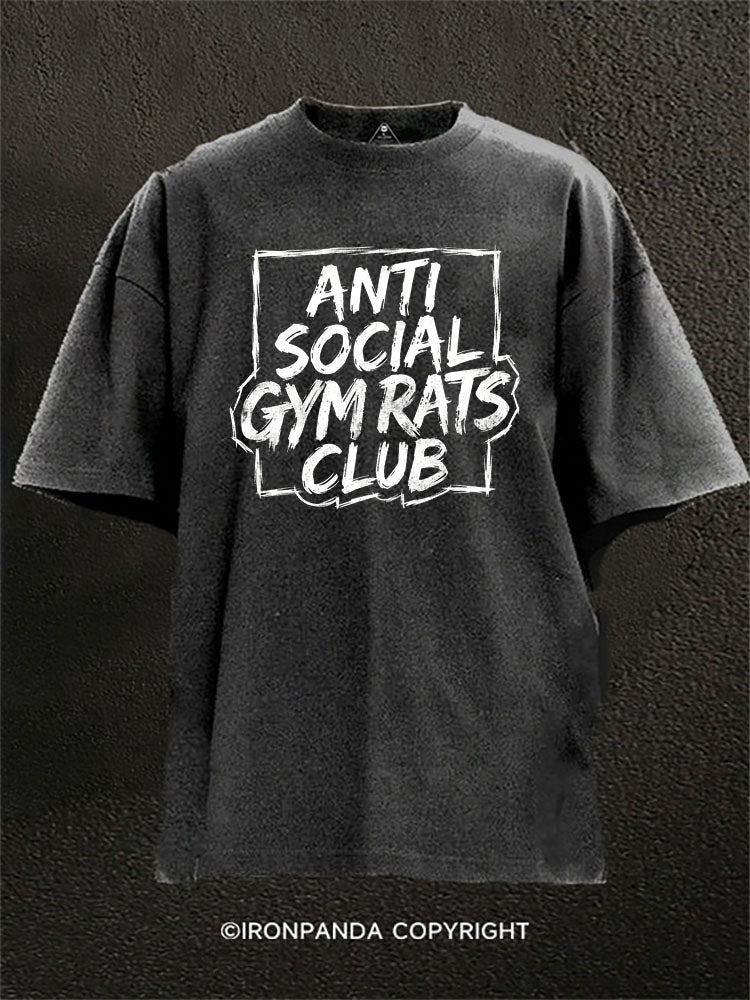 Anti Social Gym Rats Club Washed Gym Shirt